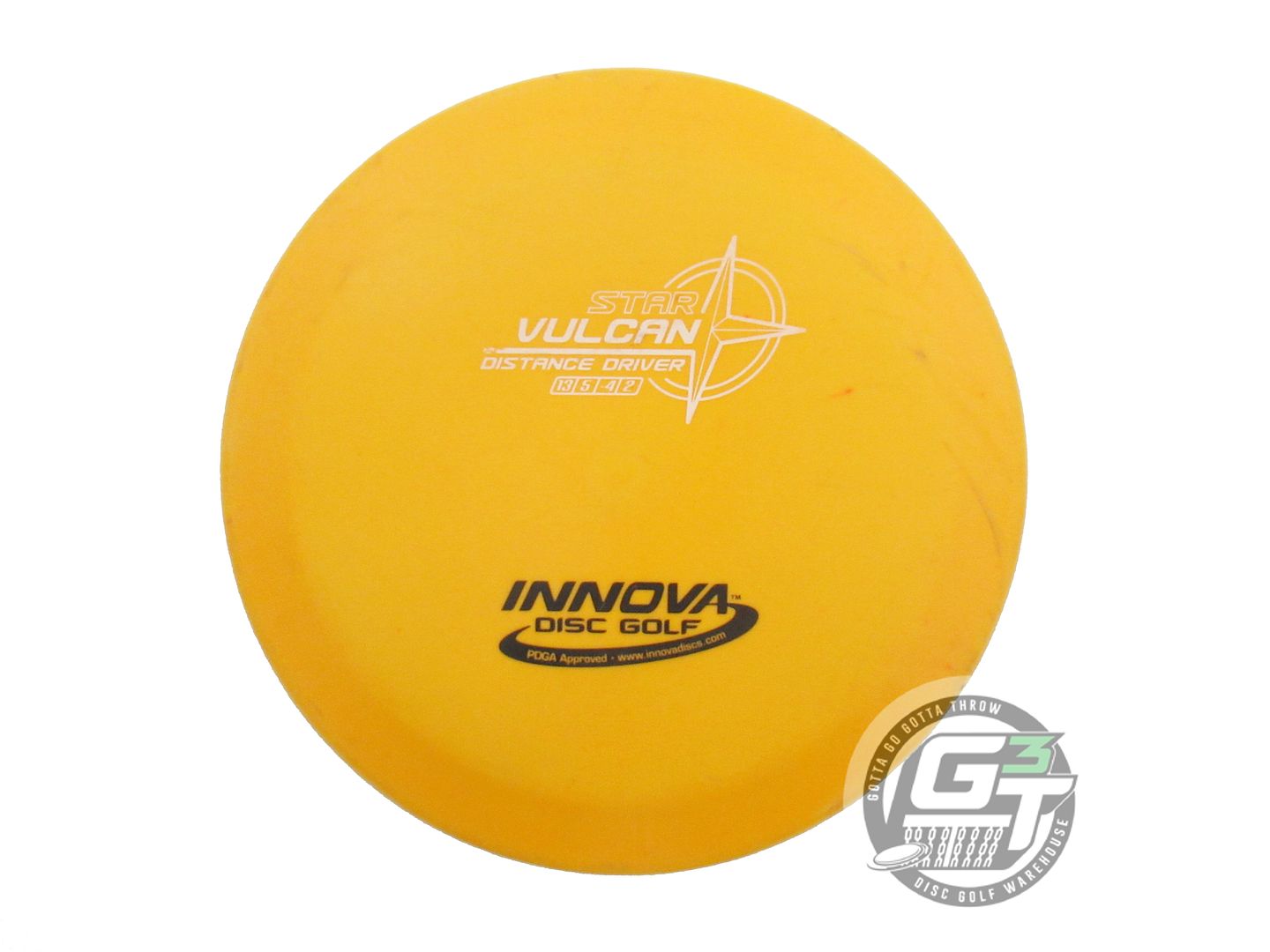 USED Innova Star Vulcan 172g Marigold White & Black Stamp Distance Driver Disc