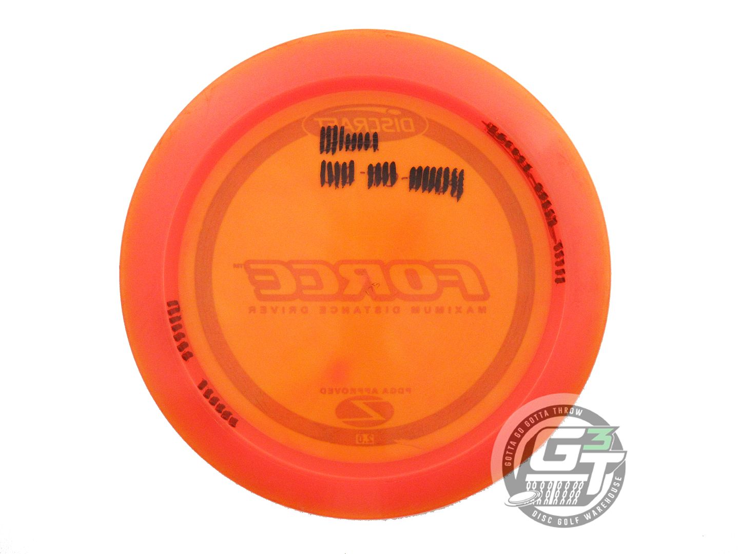 USED Discraft Z Force 175g Orange Green Foil PFN Distance Driver Golf Disc