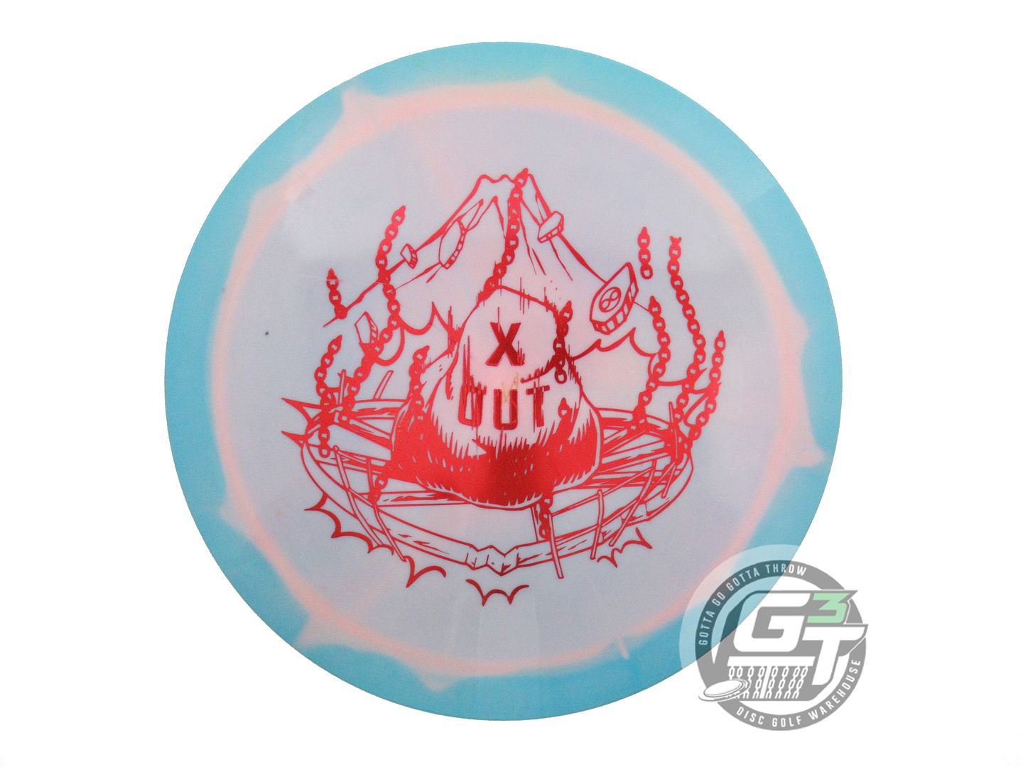 USED Infinite X-OUT Halo S-Blend Czar 175g Teal-Pink Distance Driver Golf Disc