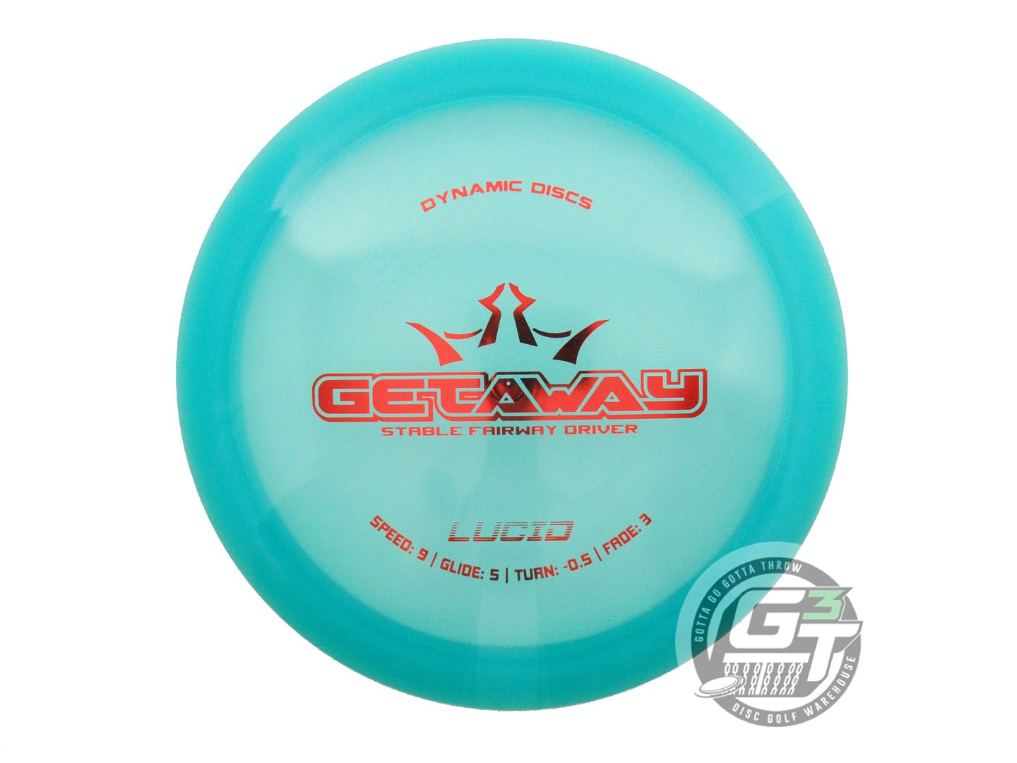NOS Dynamic Discs Lucid Getaway 170g Teal Red Foil Distance Driver Golf Disc