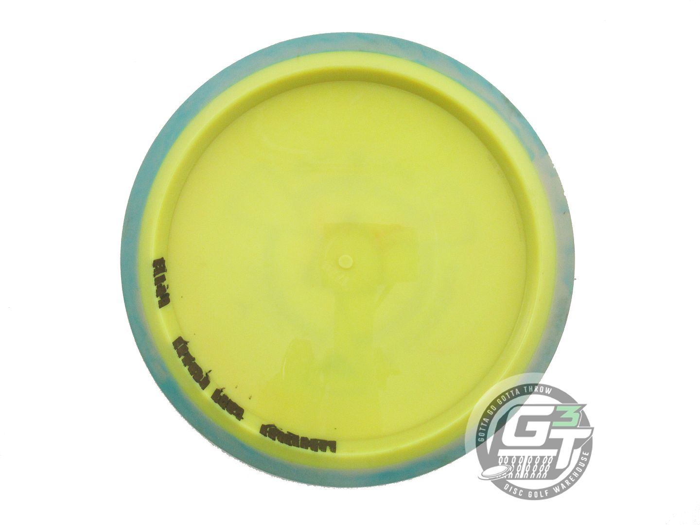 USED Axiom Discs Neutron Insanity 172g Yellow Teal Rim Distance Driver Golf Disc