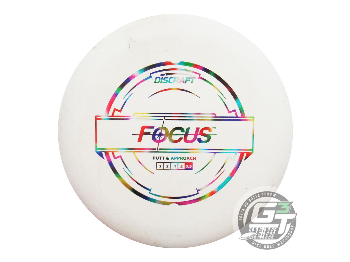 USED Discraft Putter Line Focus 175g White Jellybean Foil Putter Golf Disc