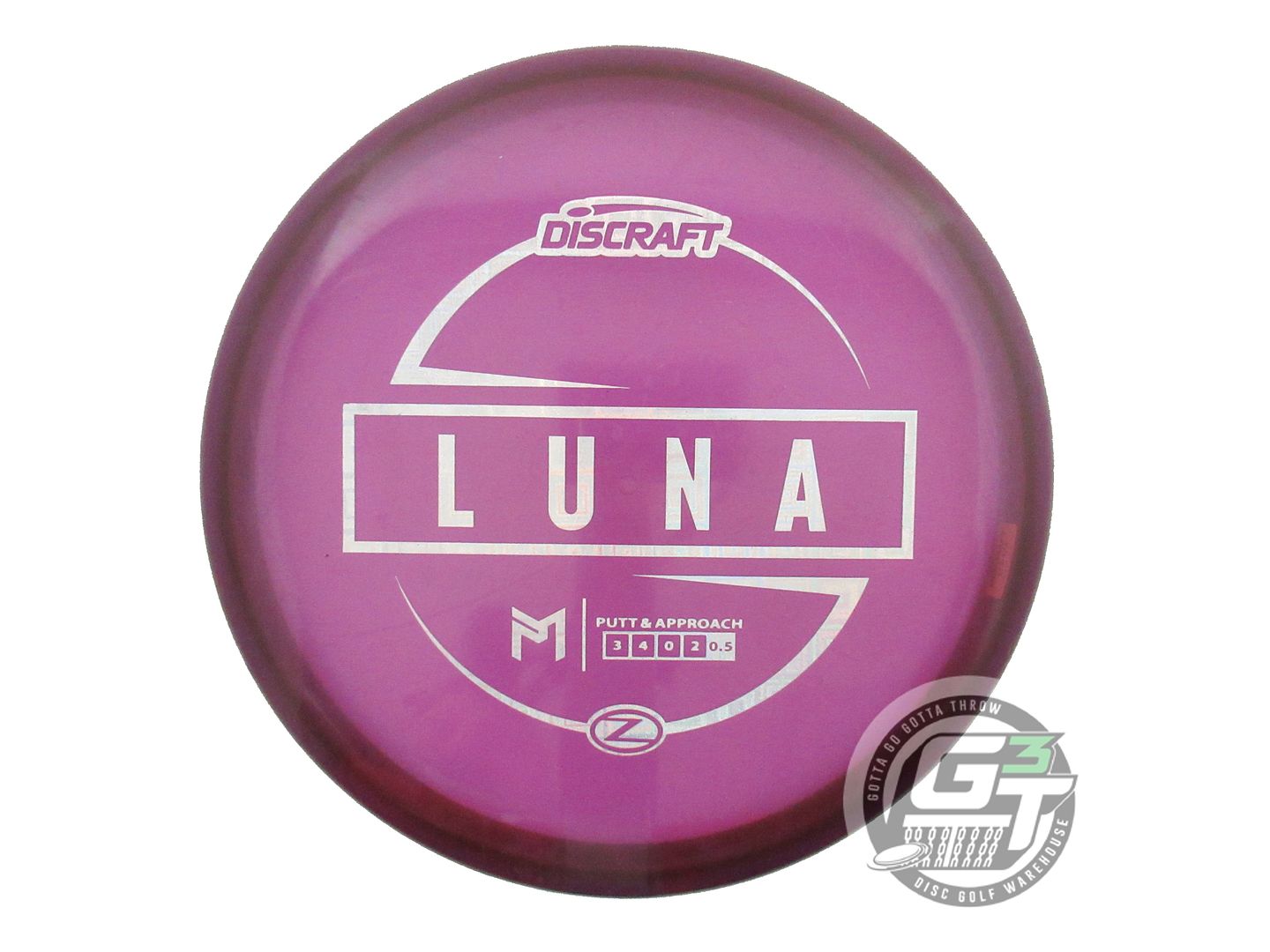 USED Discraft [McBETH] Z Luna 174g Purple Square Holo Foil Putter Golf Disc