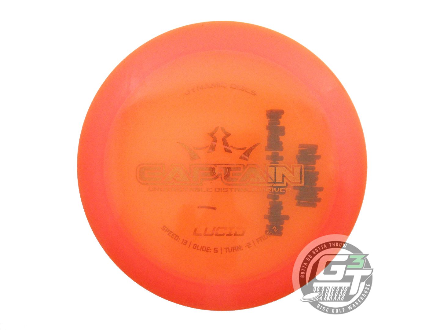 USED Dynamic Discs Lucid Captain 174g Orange Orange Foil Distance Driver Disc