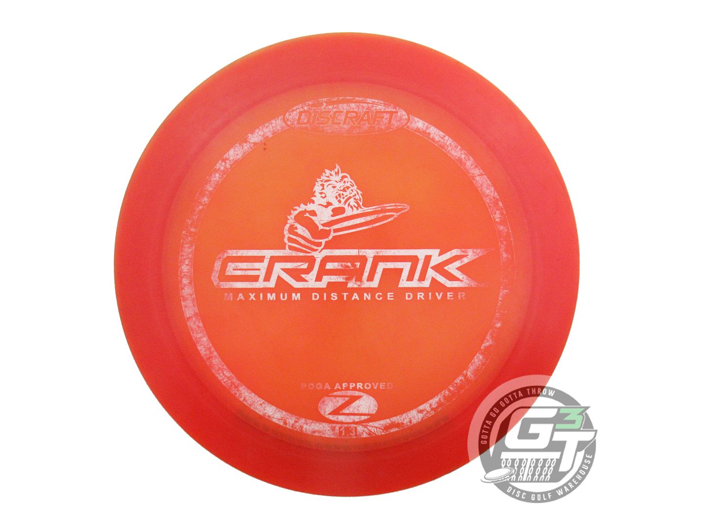 USED Discraft Z Crank 175g Red White Stamp Distance Driver Golf Disc