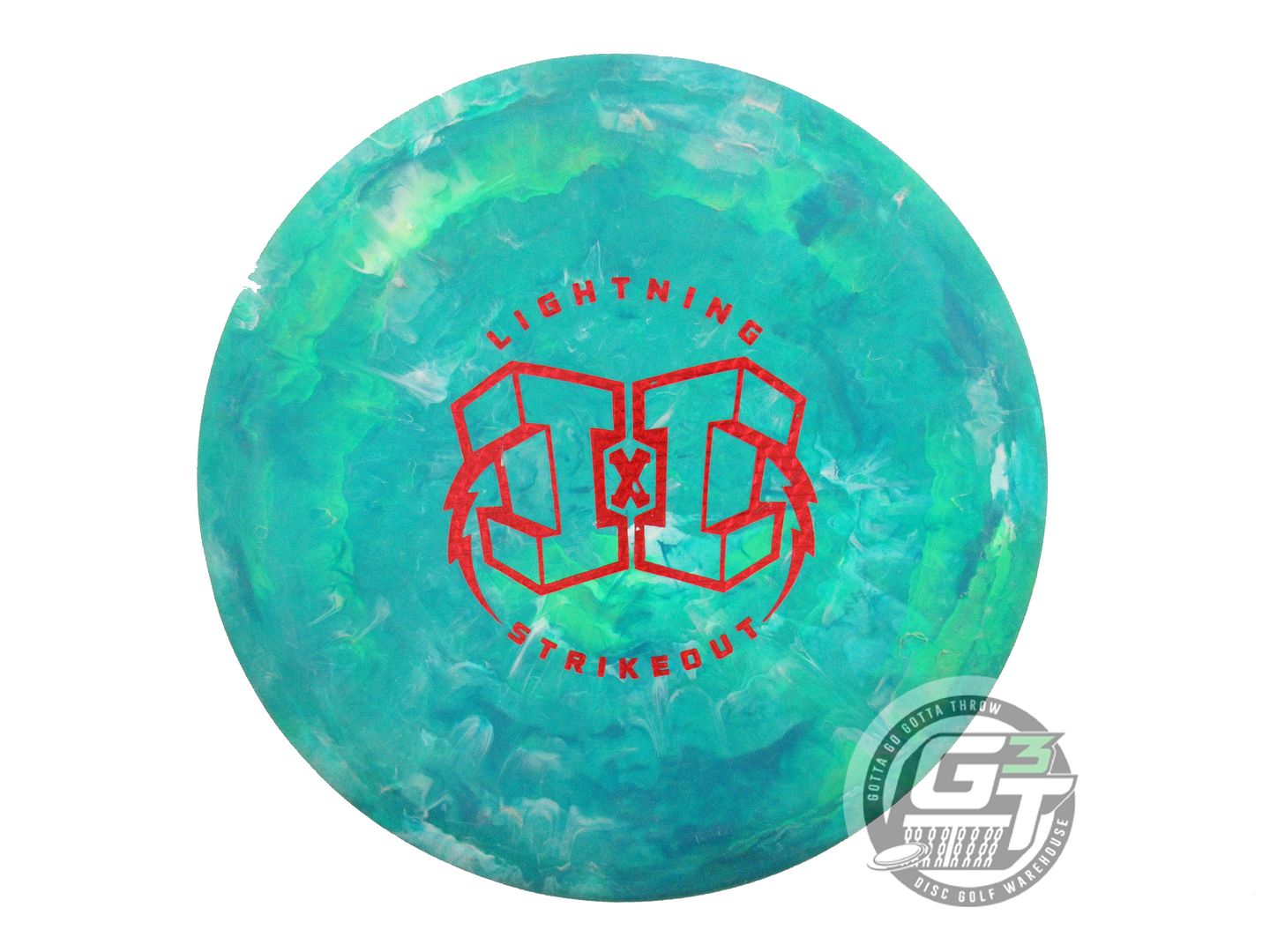 USED Lightning X-OUT Standard #1 Helix 132g Teal Swirl Distance Driver Disc