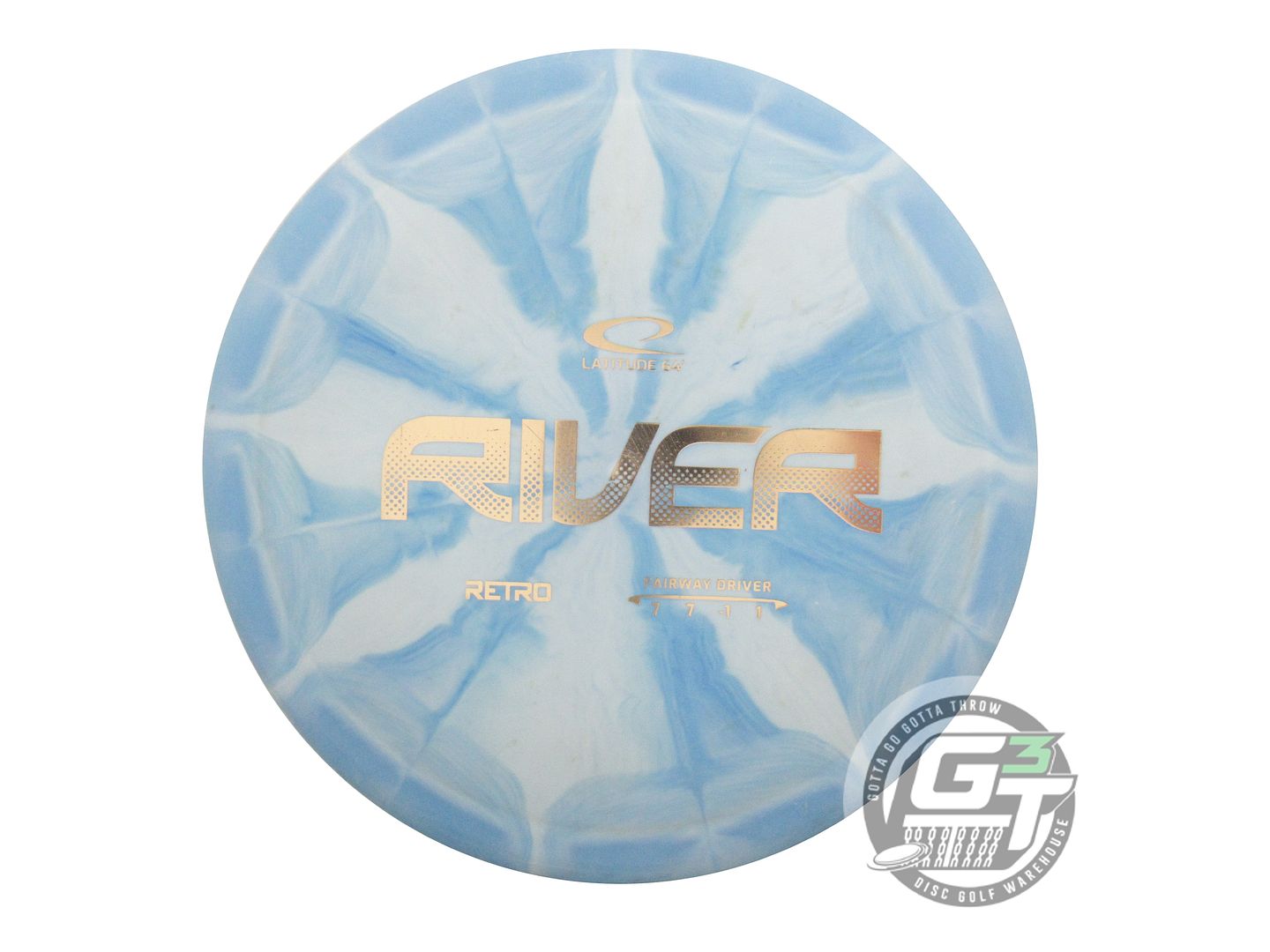 USED Latitude 64 Retro Burst River 173g Blue Gold Foil Fairway Driver Golf Disc