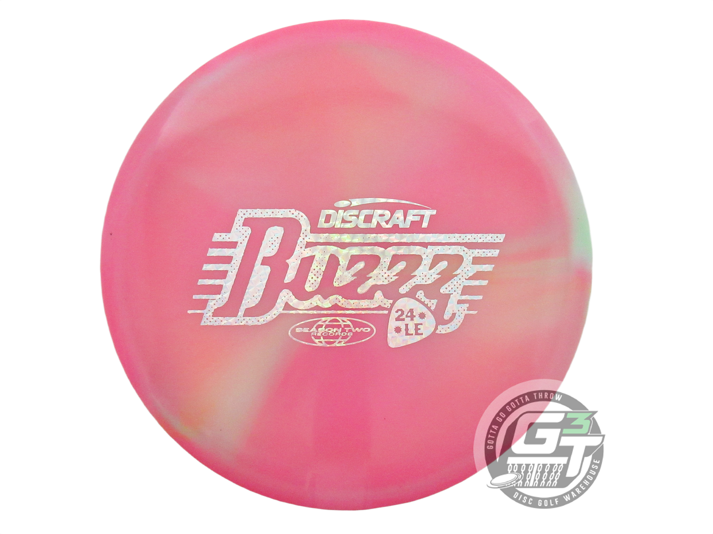 NOS Discraft [LEDGESTONE] Swirly Z Buzzz 176g Pink-Lime Midrange Golf Disc