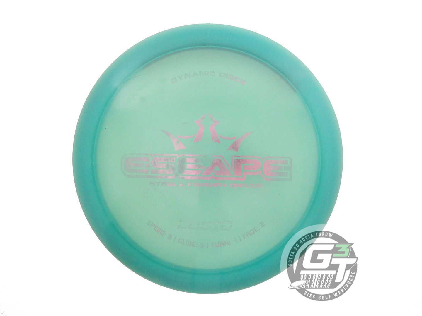USED Dynamic Discs Lucid Escape 168g Seafoam Pink Foil Fairway Driver Golf Disc