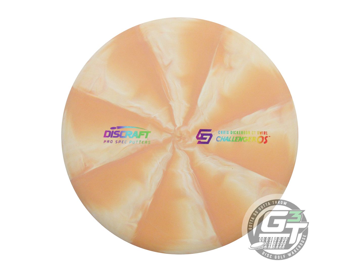 NOS Discraft [DICKERSON] Crazy Tuff Challenger OS 175g Orange-Peach Putter Disc