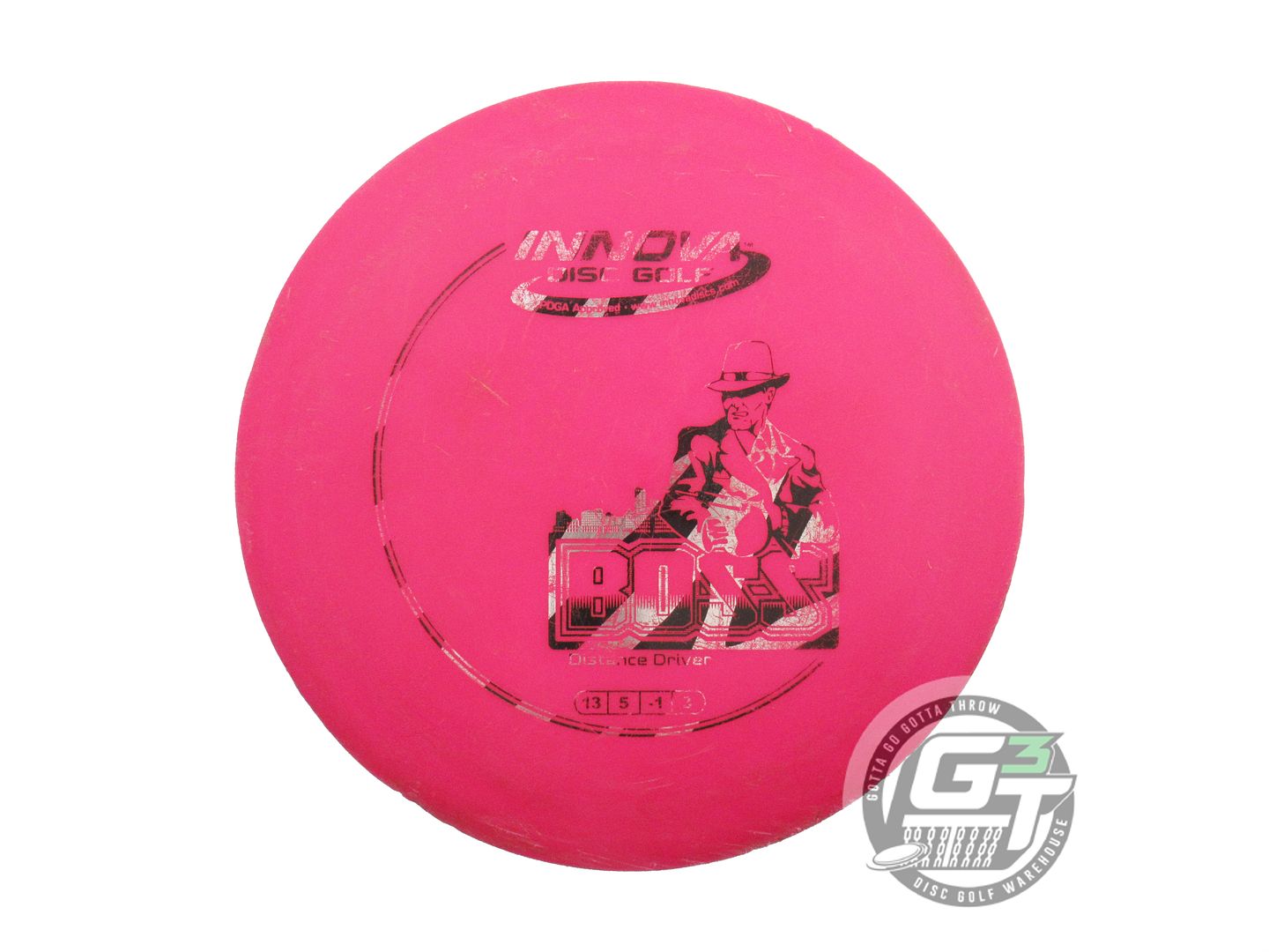USED Innova DX Boss 160g Hot Pink Zebra Foil Distance Driver Golf Disc