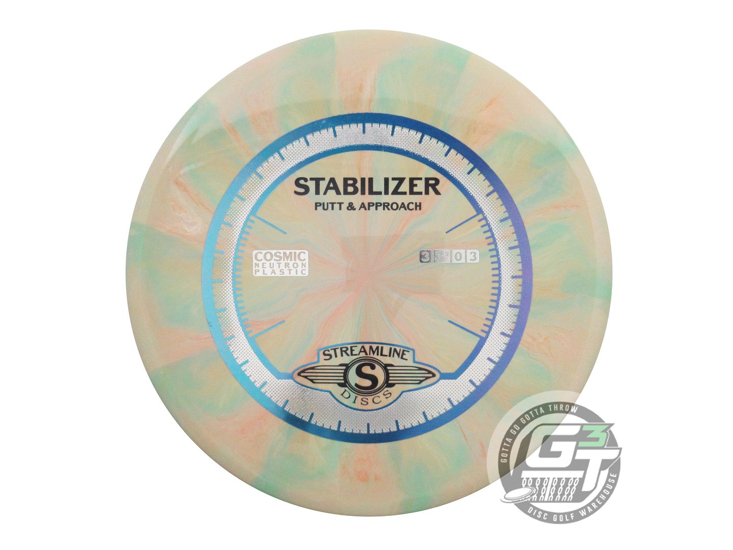 USED Streamline Discs Cosmic Neutron Stabilizer 170g Peach-Green Putter Disc