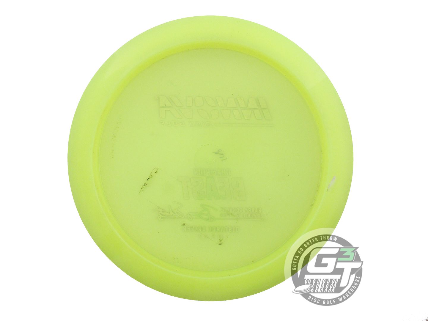 USED Innova Champion Beast 168g Yellow Red Glitter Foil Distance Driver Disc