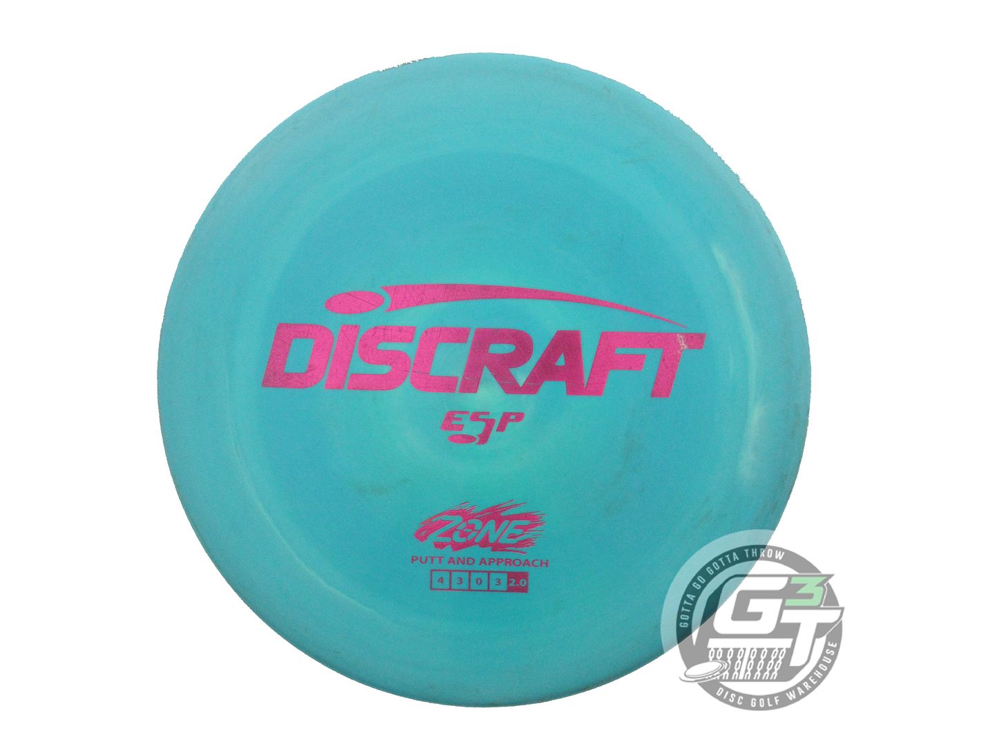 USED Discraft ESP Zone 176g Teal Magenta Foil Putter Golf Disc