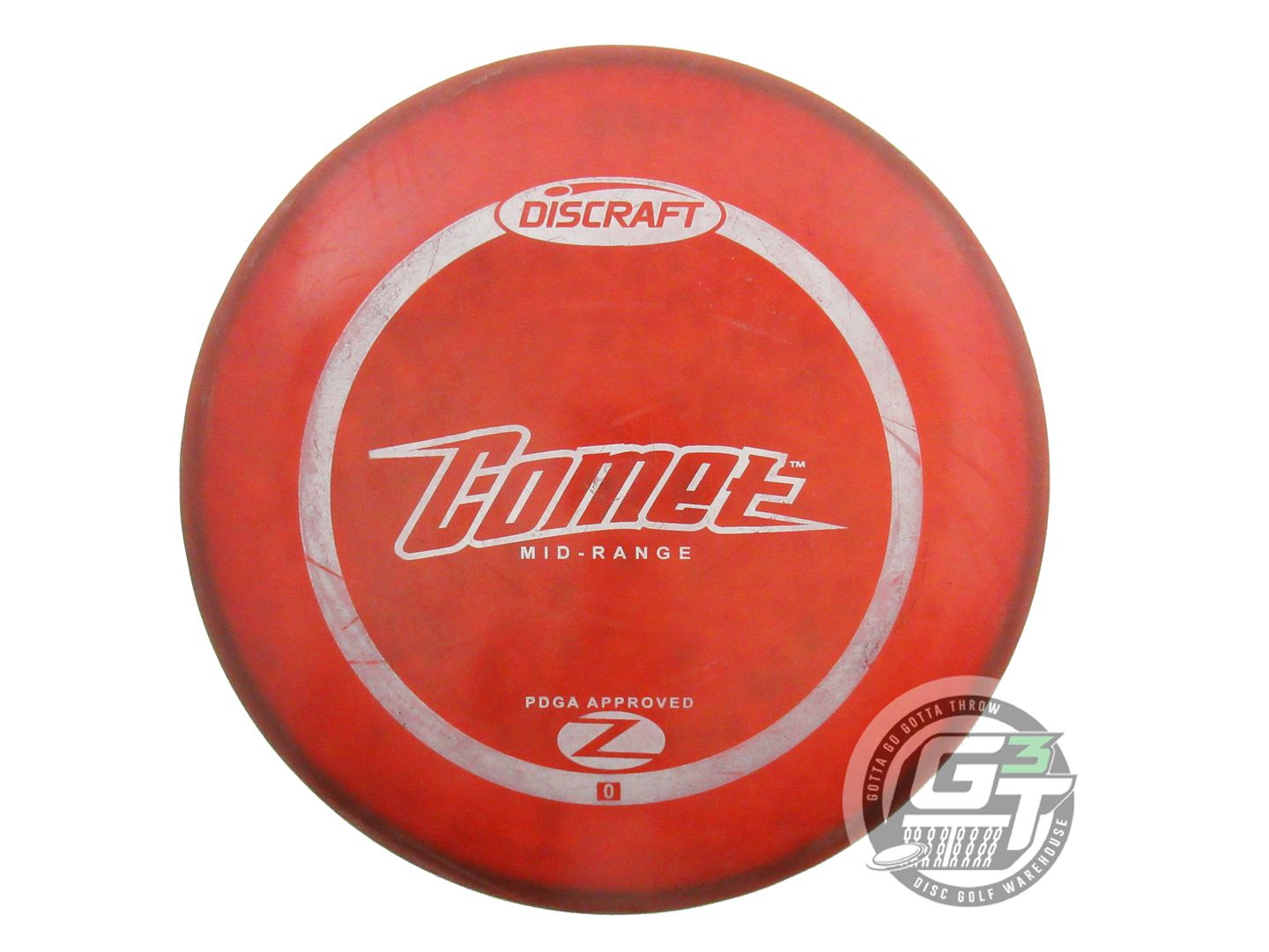 USED Discraft Z Comet 175g Red HOME DYED PFN Midrange Golf Disc