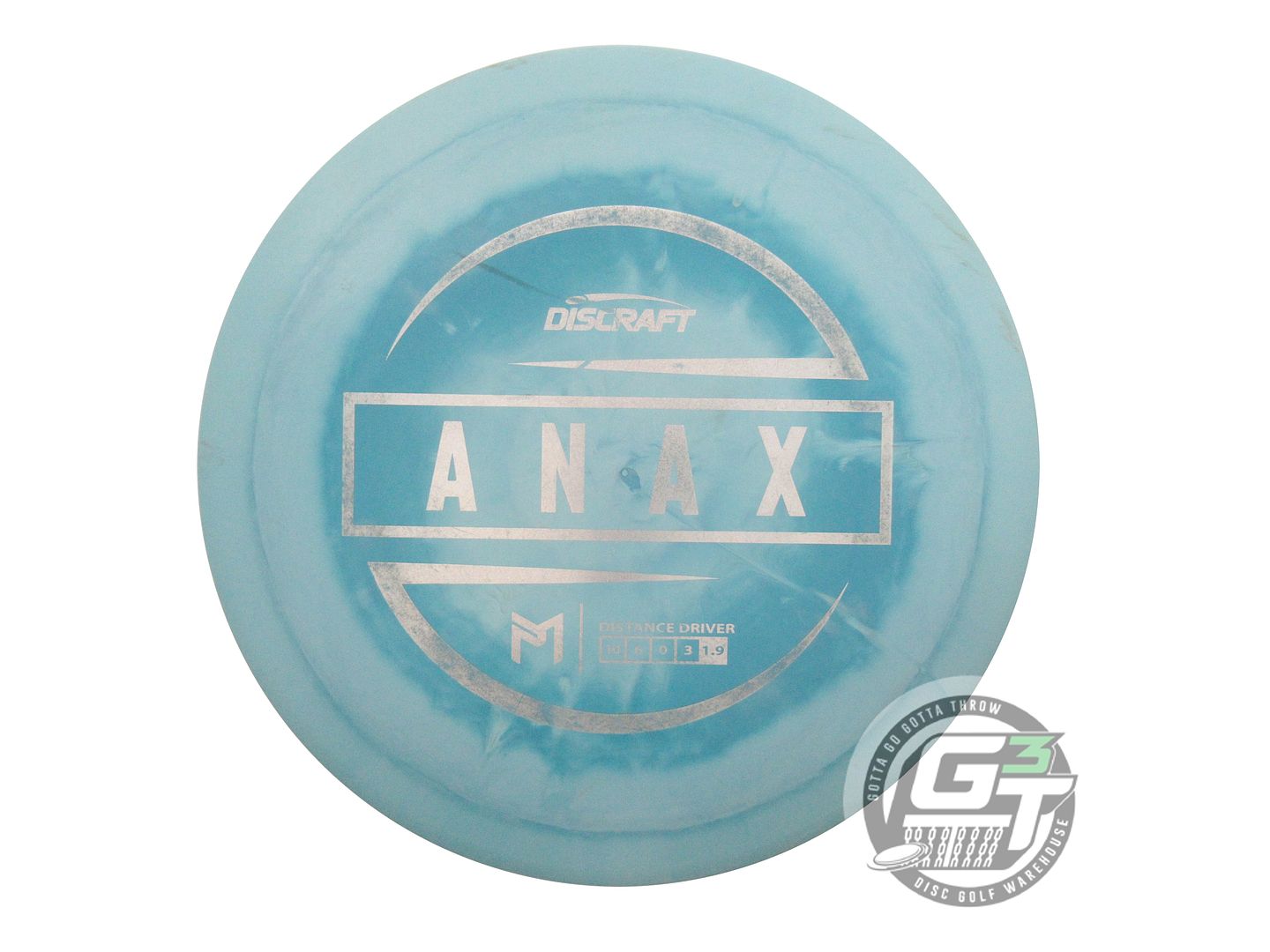 USED Discraft [McBETH] ESP Anax 176g Teal Silver Glitter Foil Driver Golf Disc