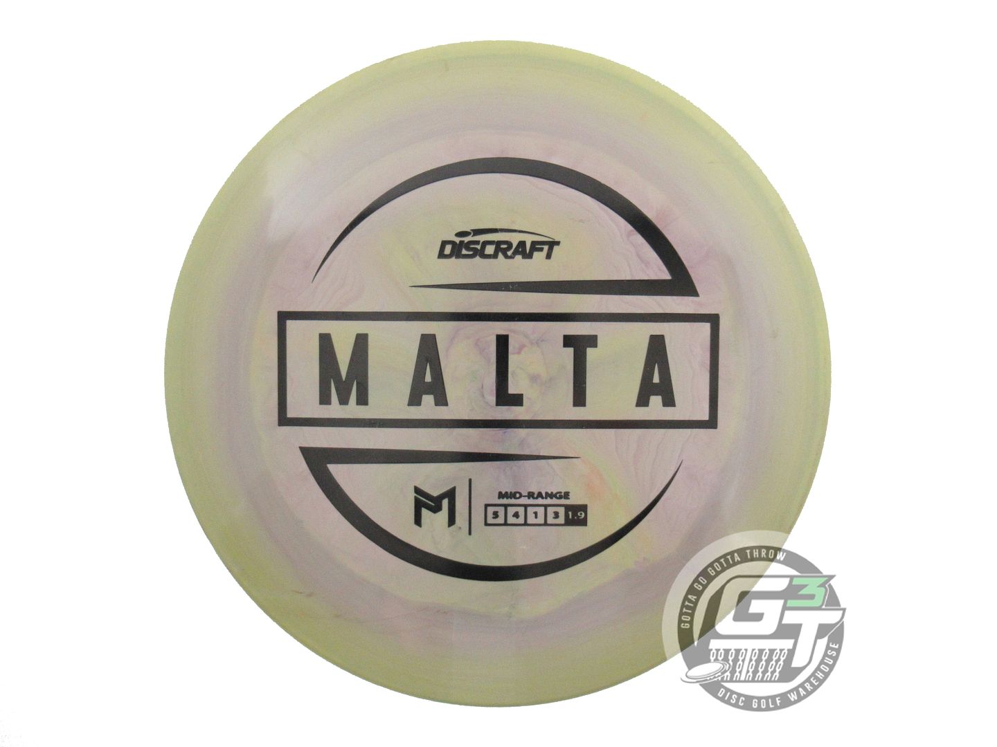 USED Discraft [McBETH] ESP Malta 173g Olive-Gray Black Stamp Midrange Golf Disc