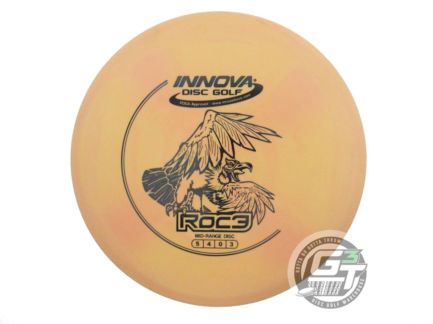 USED Innova DX Roc3 180g Orange Black Stamp Midrange Golf Disc