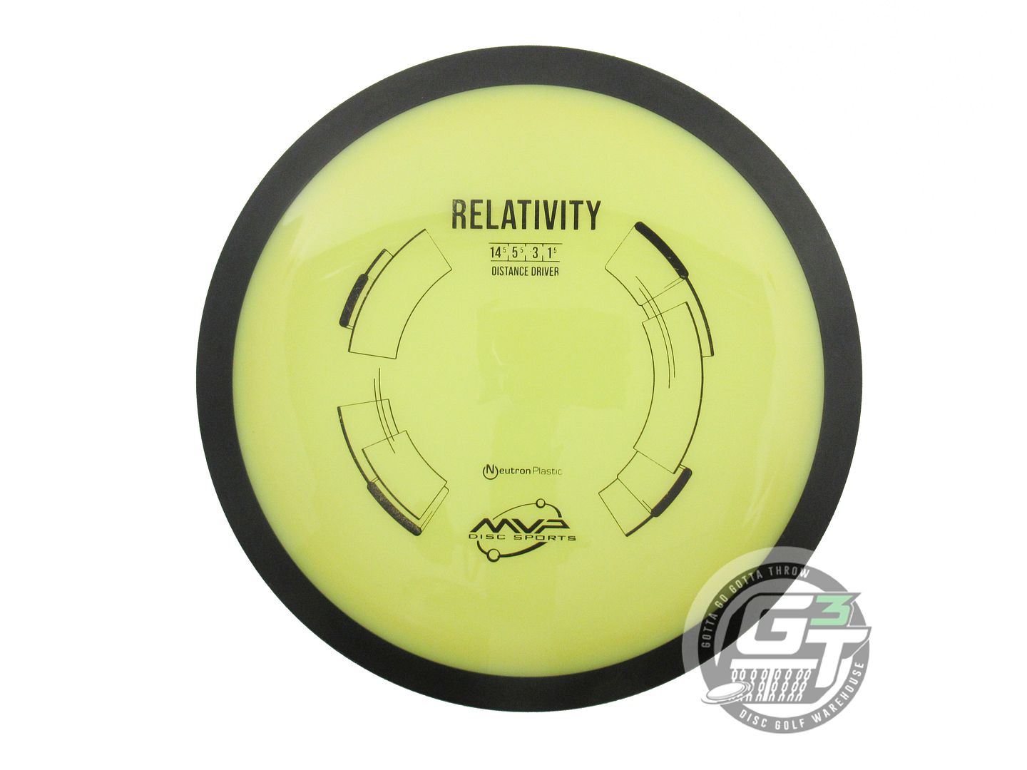 USED MVP Disc Sports Neutron Relativity 173g Yellow Distance Driver Golf Disc