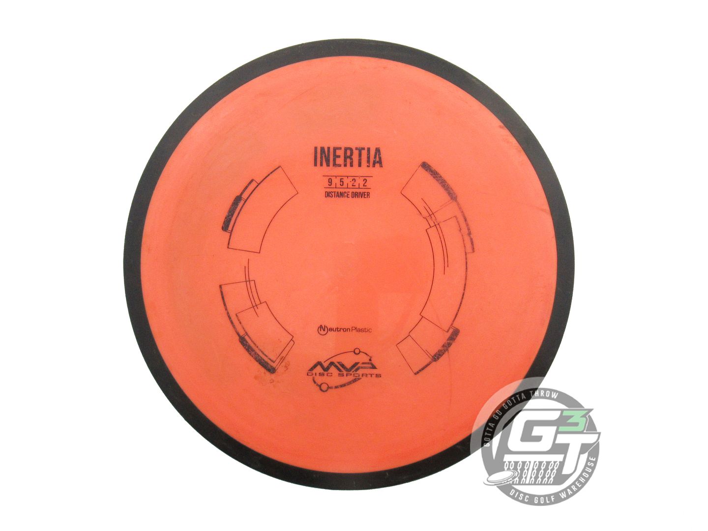 USED MVP Disc Sports Neutron Inertia 174g Orange Distance Driver Golf Disc