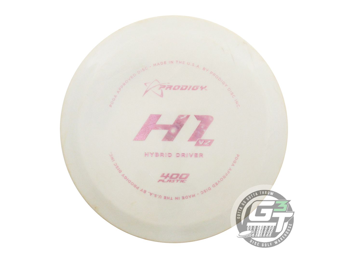 USED Prodigy Discs 400 H1 V2 176g Lt. Gray Pink Foil Hybrid Driver Golf Disc