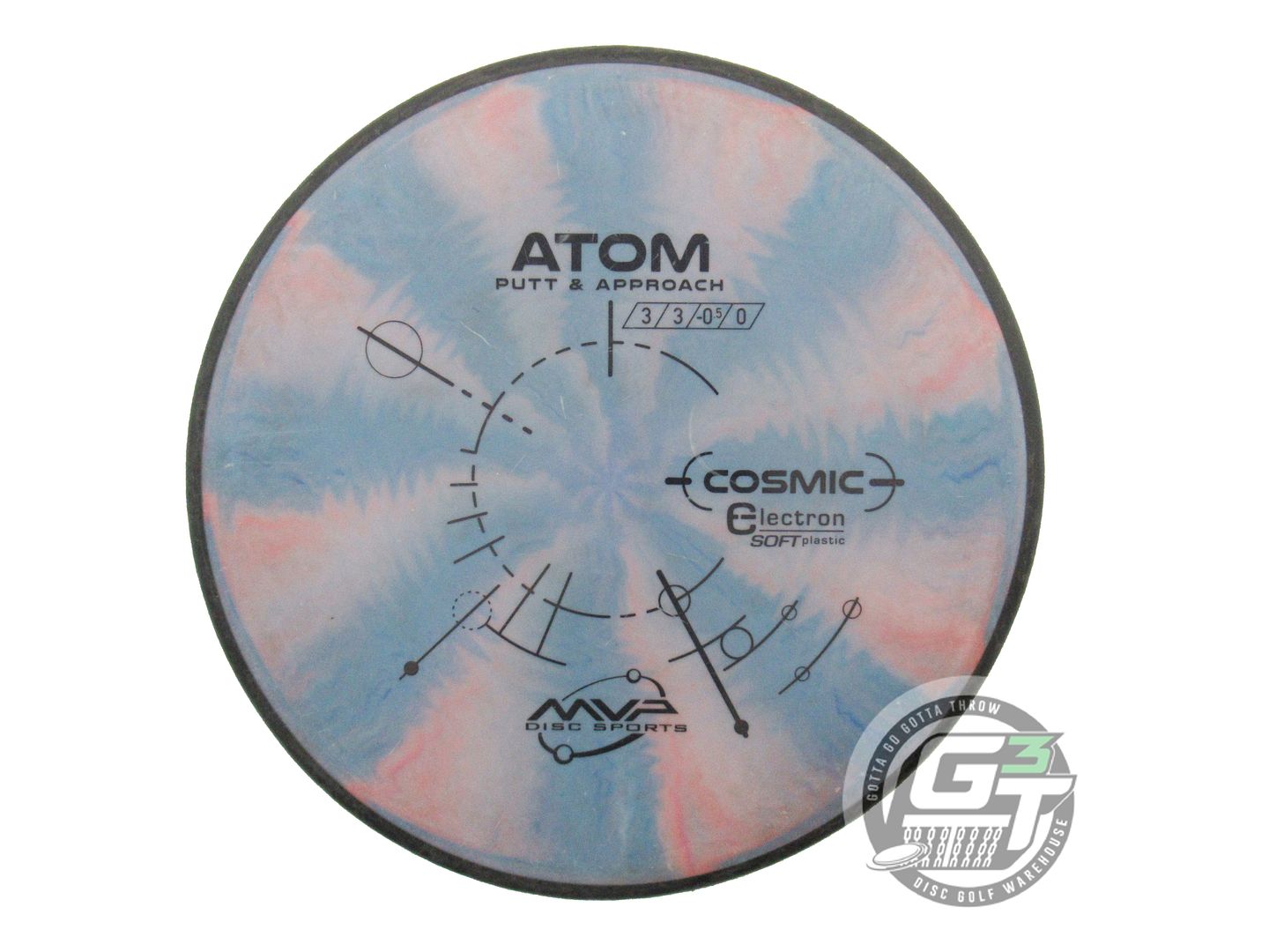 USED MVP Disc Sports Classic Cosmic Electron Soft Atom 167g Blue-Pink Golf Disc
