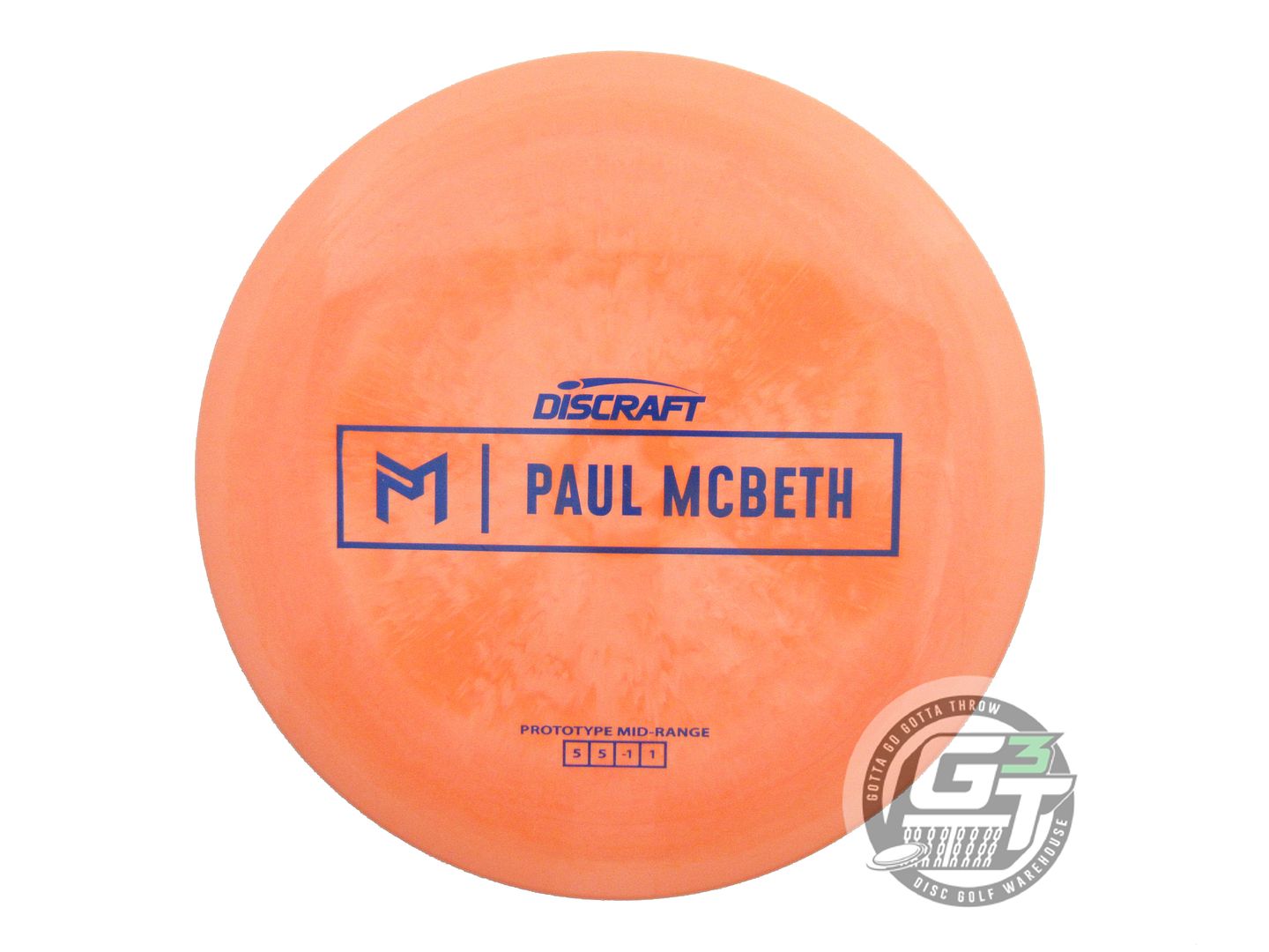 USED Discraft [McBETH] PROTO ESP Malita 174g Orange Blue Stamp Midrange Disc
