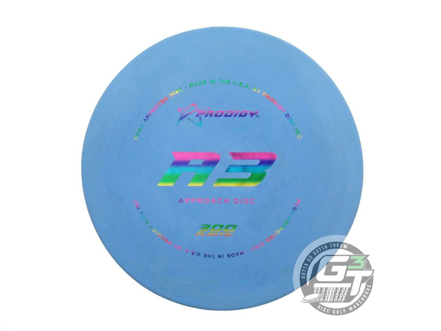 USED Prodigy Discs 300 A3 172g Blue Rainbow Foil Midrange Golf Disc