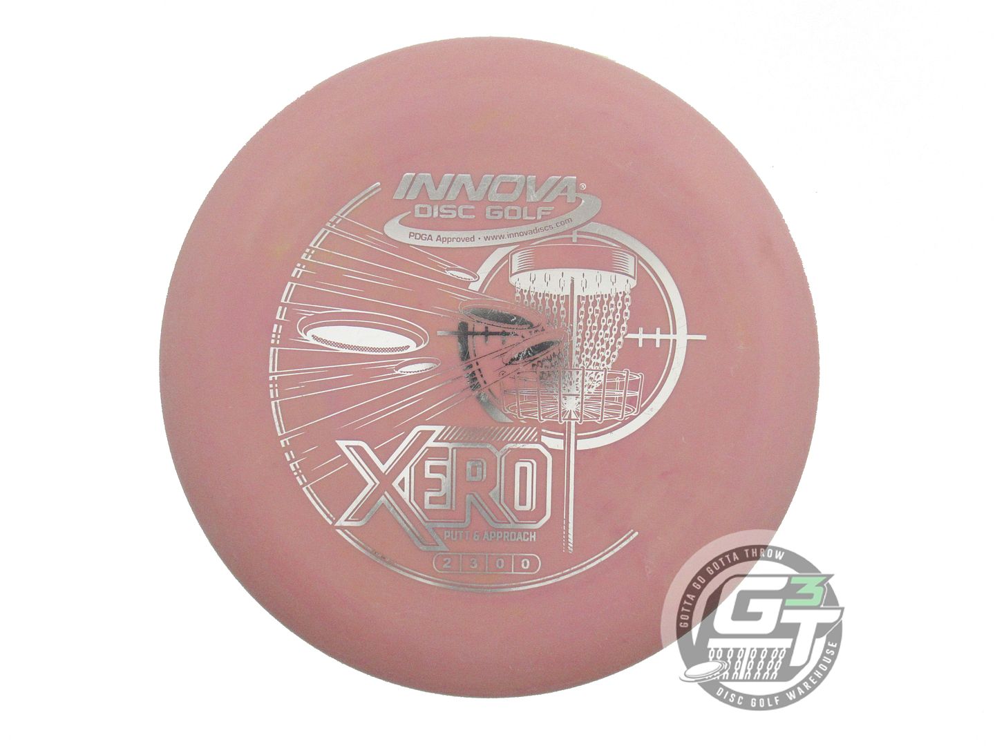 USED Innova DX Xero 175g Pink-Peach Silver Foil Putter Golf Disc