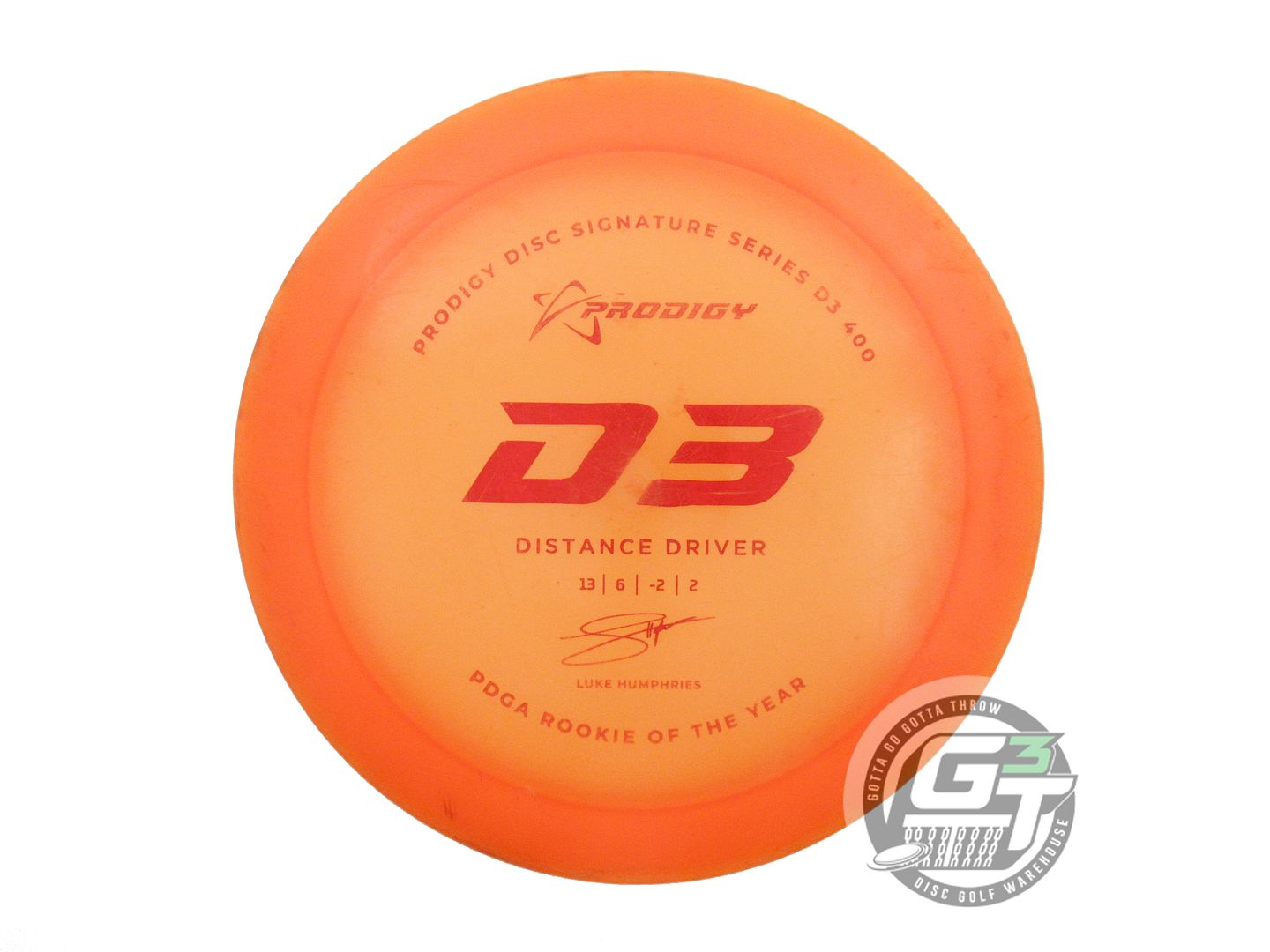 USED Prodigy Discs 400 D3 174g Orange Red Star Foil Distance Driver Golf Disc