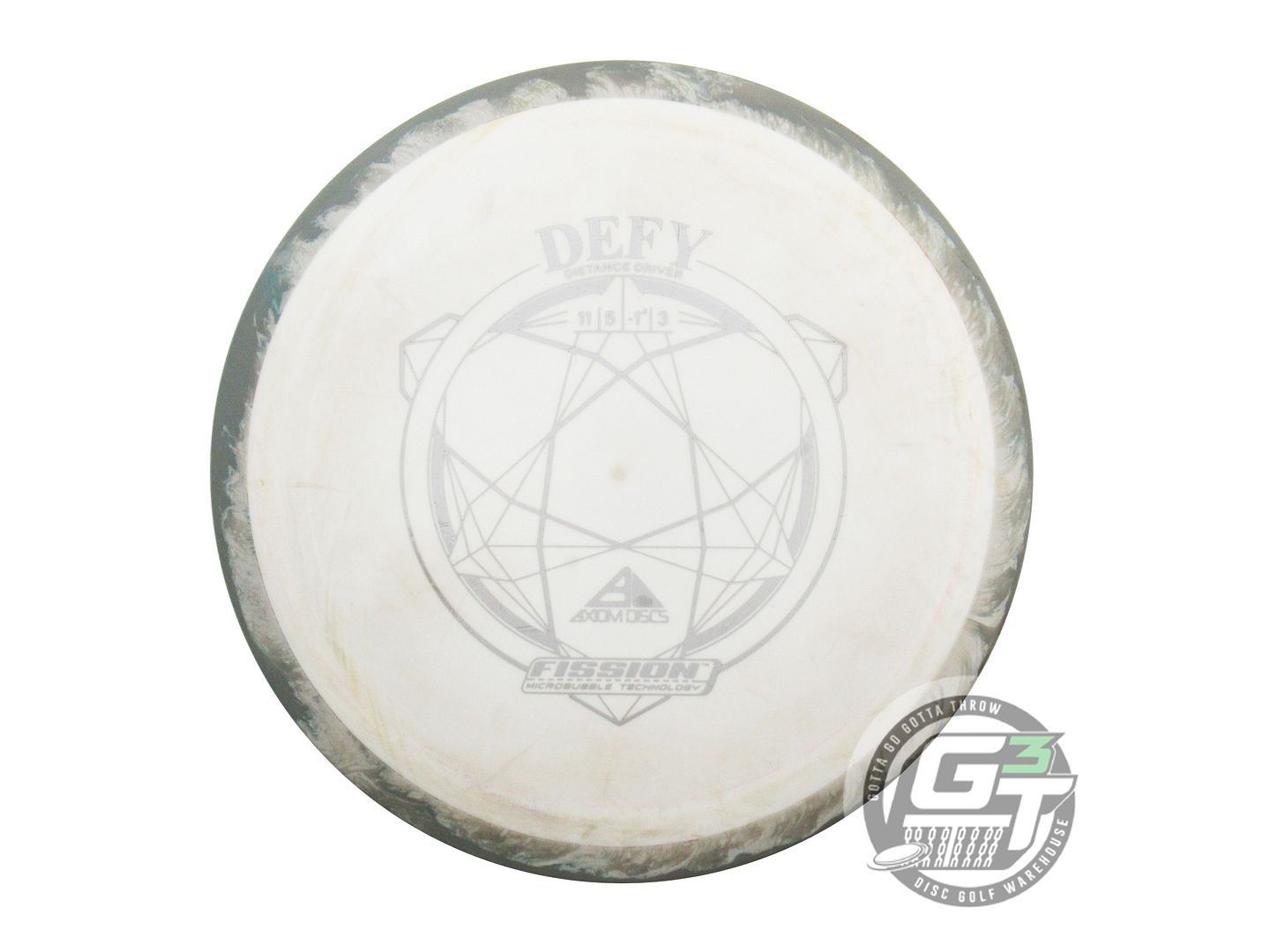 USED Axiom Discs Fission Defy 169g White Gray Rim Distance Driver Golf Disc