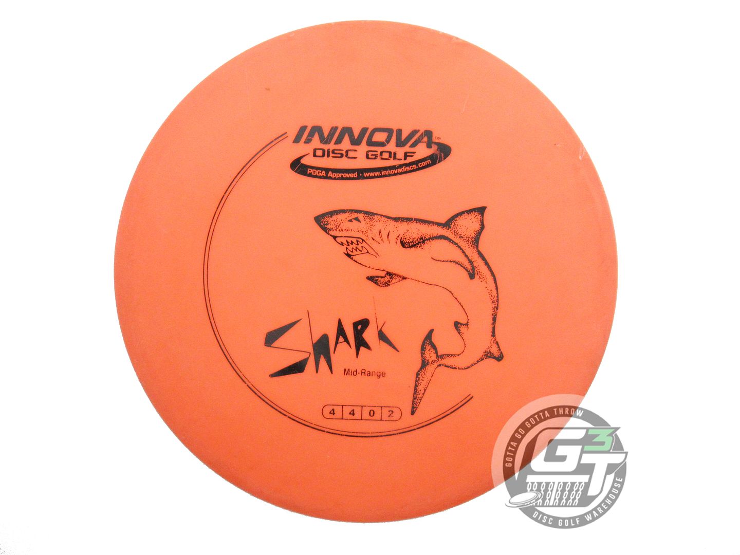USED Innova DX Shark 180g Orange Black Stamp Midrange Golf Disc