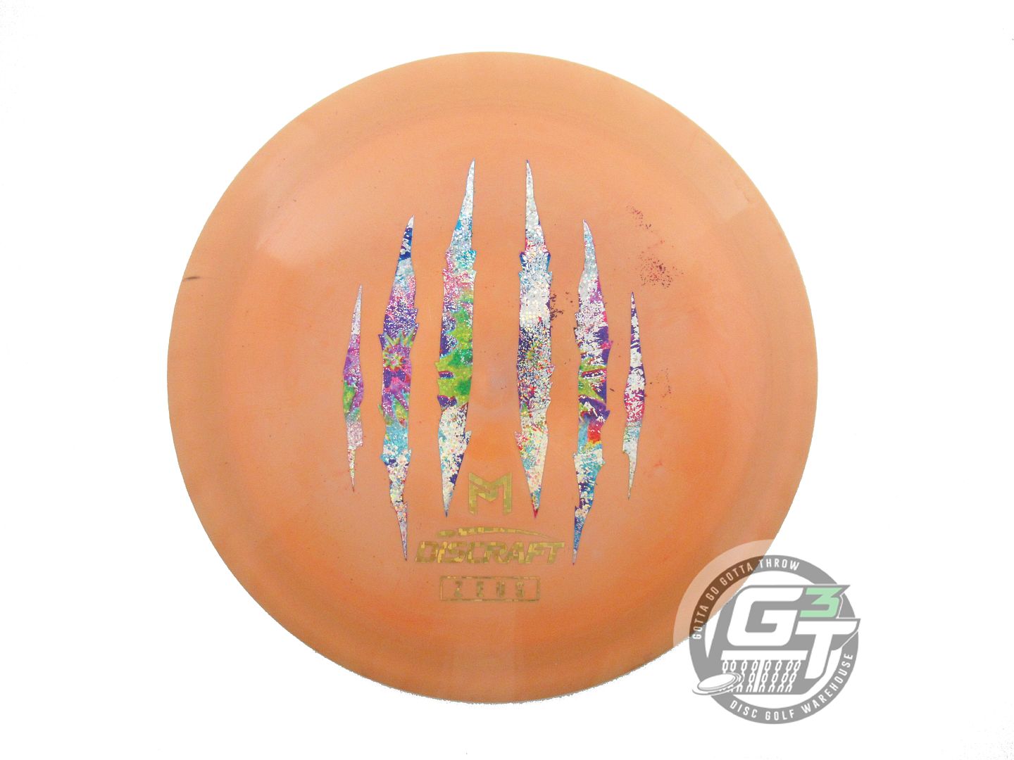 USED Discraft [McBETH] 6X CLAW ESP Zeus 175g Orange Fireworks Foil Driver Disc