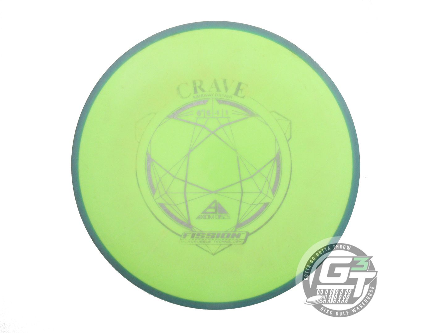 USED Axiom Discs Fission Crave 155g Yellow Gray Rim Fairway Driver Golf Disc