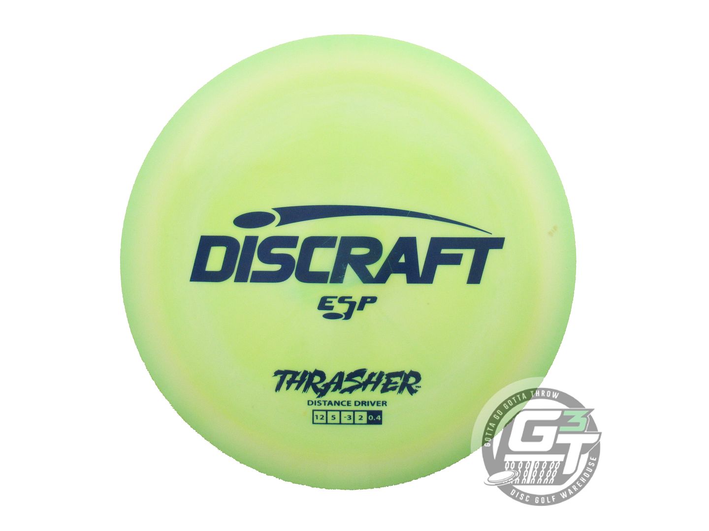 USED Discraft ESP Thrasher 174g Yellow Blue Stamp Distance Driver Golf Disc
