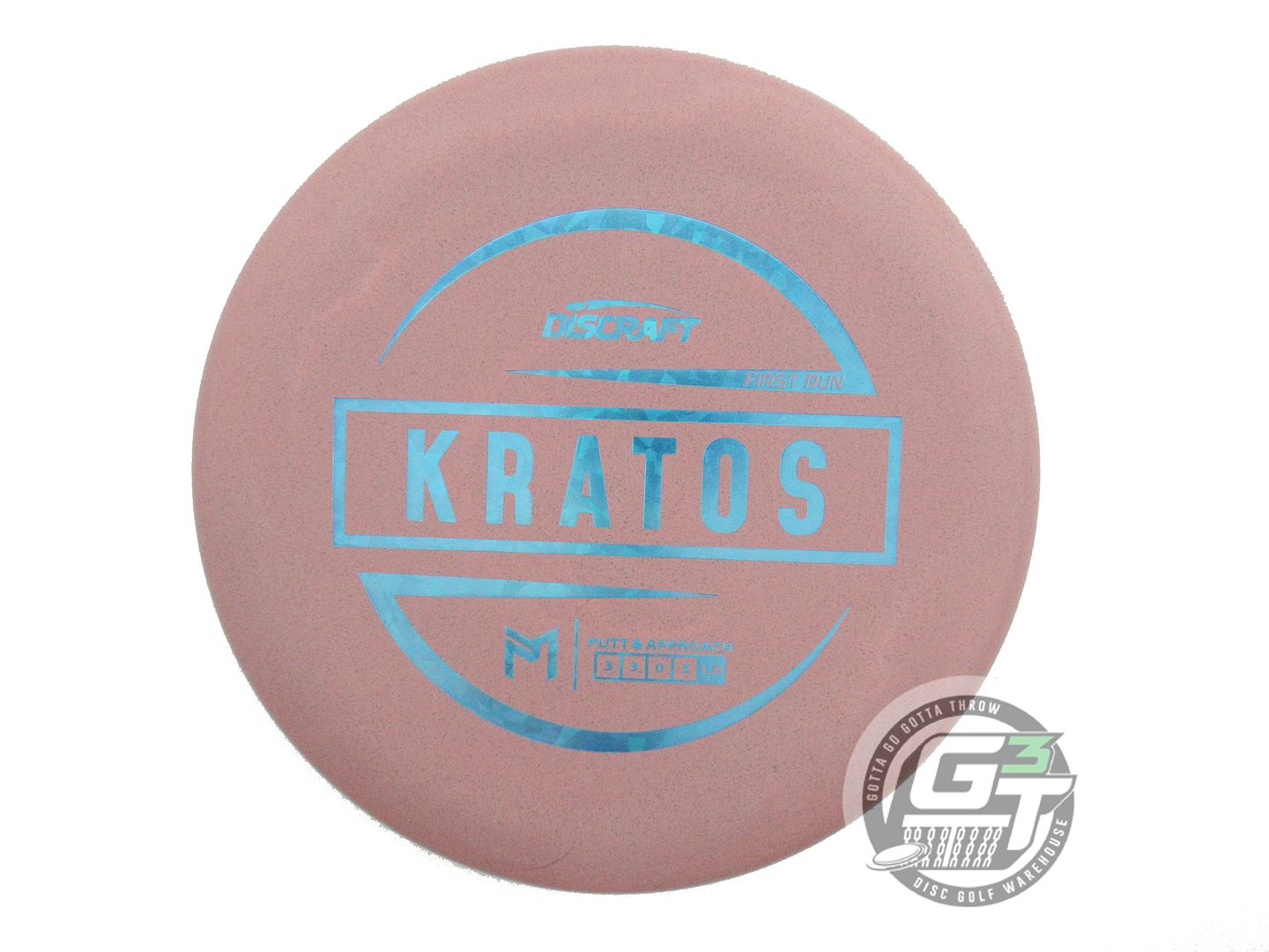 USED Discraft [McBETH] FIRST RUN Rubber Blend Kratos 174g Pink Putter Golf Disc