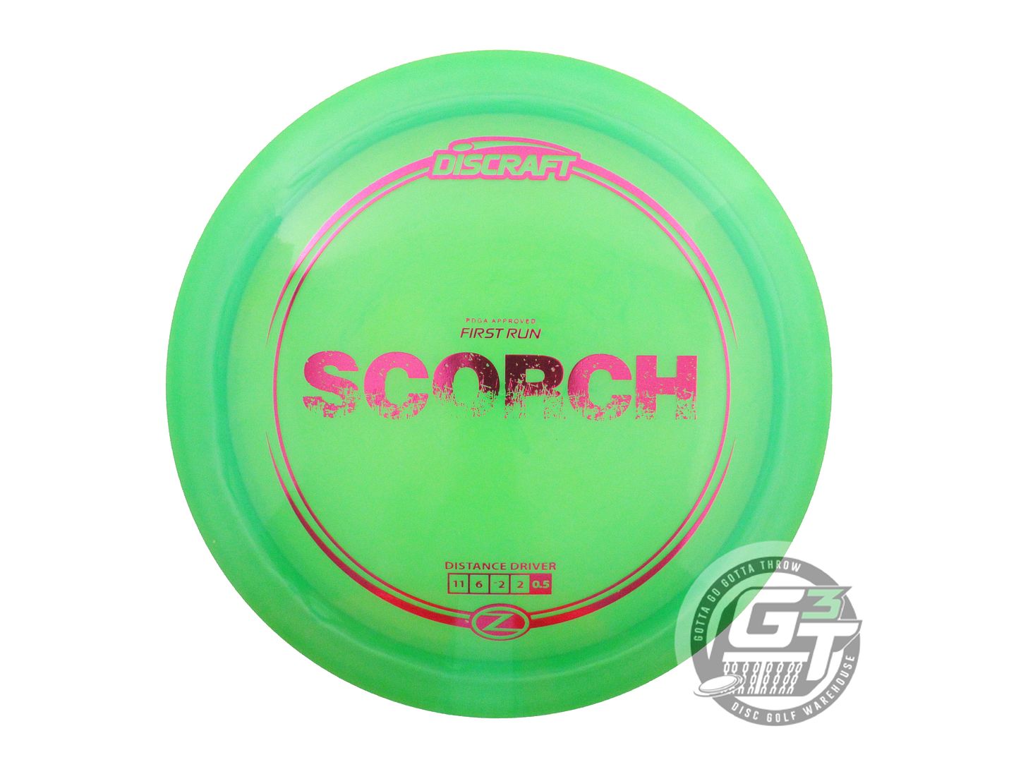 NOS Discraft FIRST RUN Z Scorch 175g Green Magenta Foil Distance Driver Disc