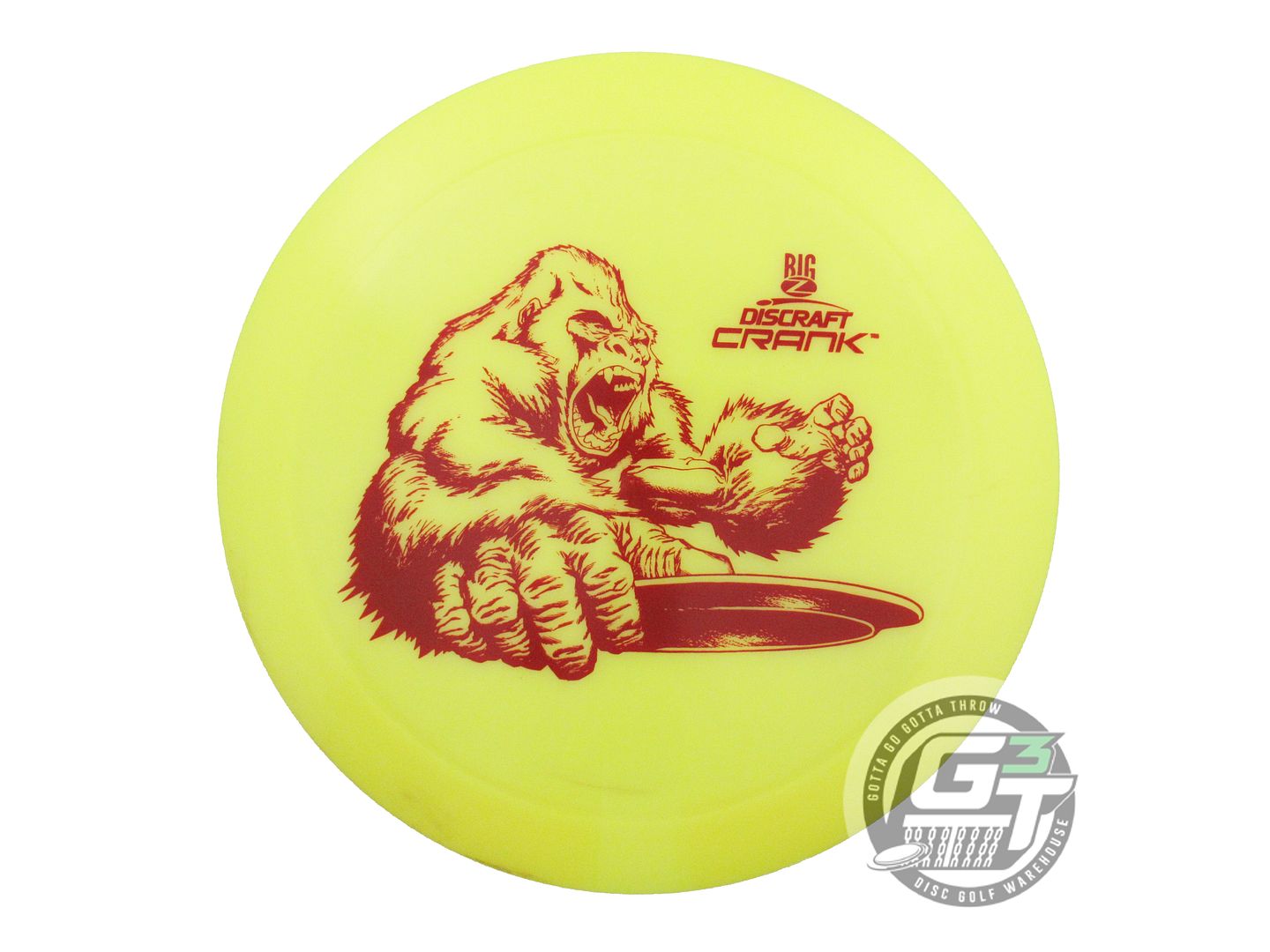 USED Discraft Big Z Crank 175g Yellow Maroon Stamp Distance Driver Golf Disc