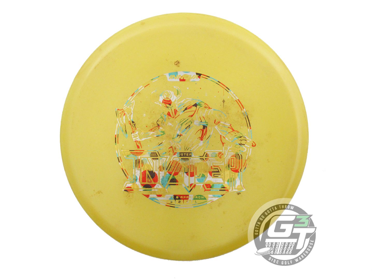 USED Innova Luster Champion Invader 175g Yellow Wonder Bread A Putter Golf Disc