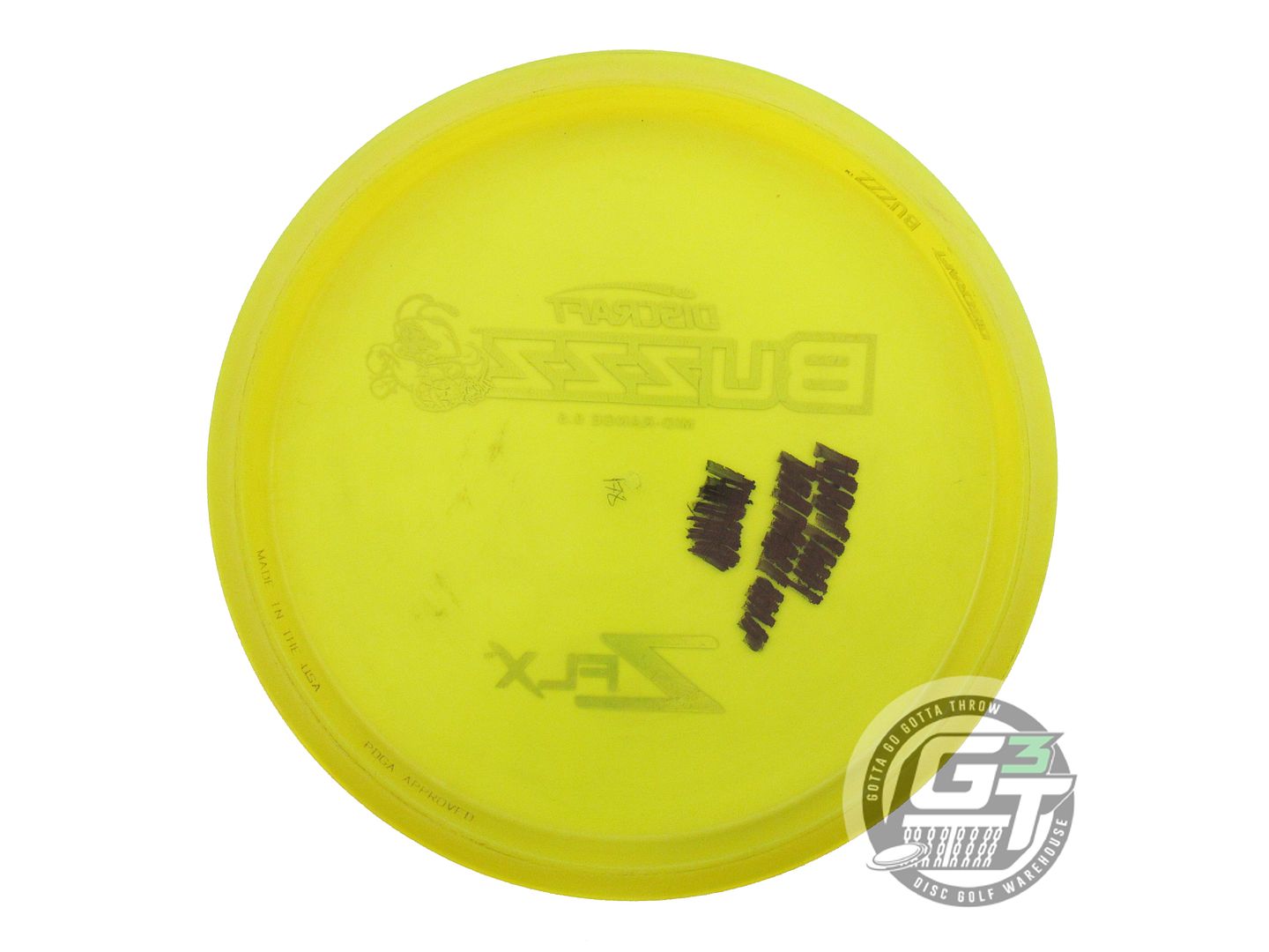 USED Discraft Z FLX Buzzz 177g Yellow Copper Foil Midrange Golf Disc