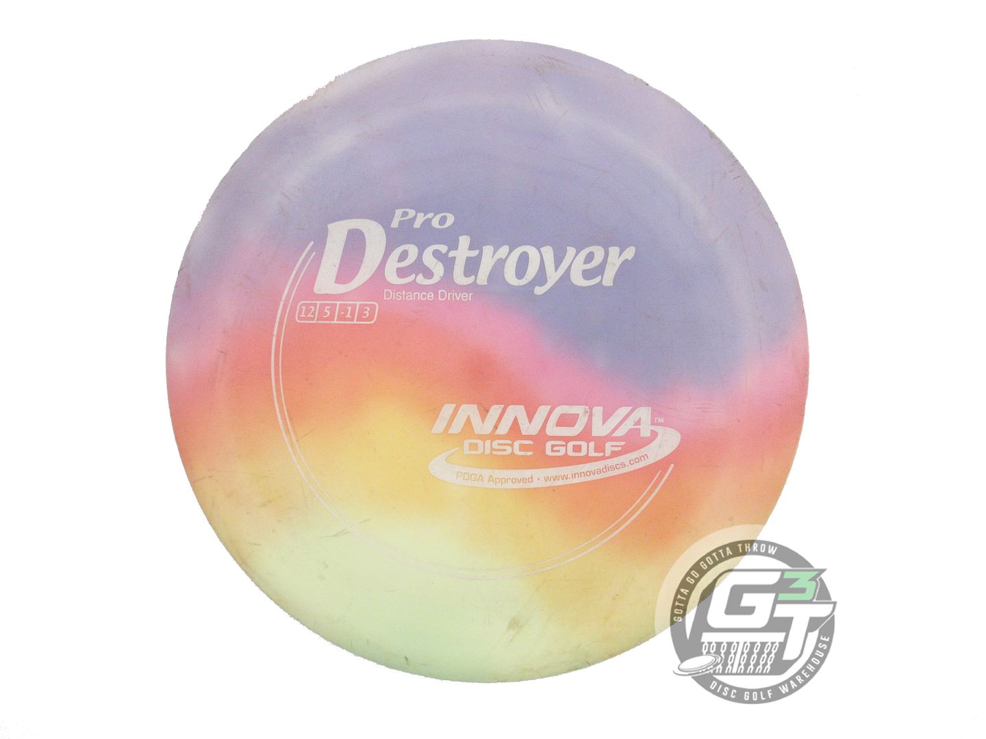 USED Innova I-DYE Pro Destroyer 173g Rainbow Distance Driver Golf Disc