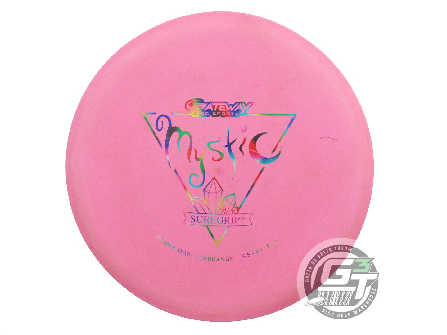 USED Gateway SureGrip Mystic 170g Pink Jellybean Foil Midrange Golf Disc