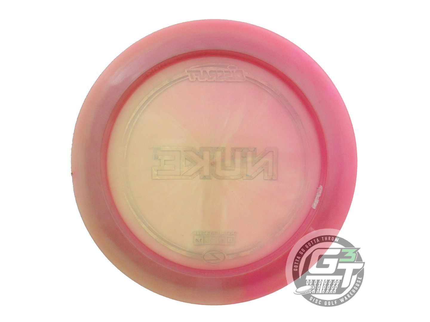 USED Discraft Z Nuke 175g Pink Teal Flower Foil Distance Driver Golf Disc