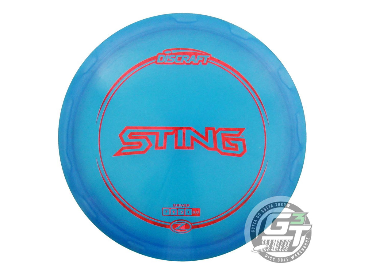 USED Discraft Z Sting 179g Blue Red Shatter Foil Fairway Driver Golf Disc
