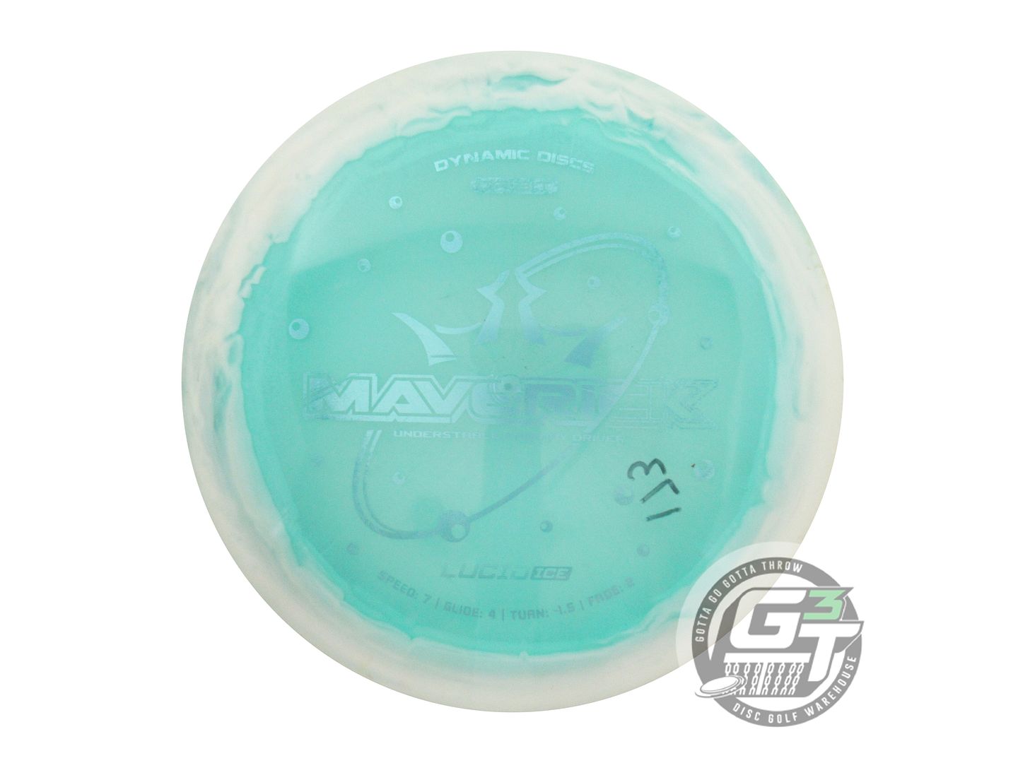 USED Dynamic Discs Lucid Ice Orbit Maverick 173g White-Seafoam Driver Golf Disc