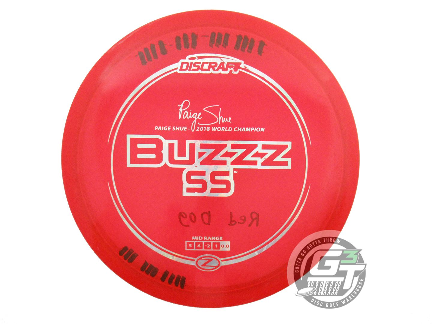 USED Discraft [SHUE] Z Buzzz SS 173g Red Money Foil Midrange Golf Disc