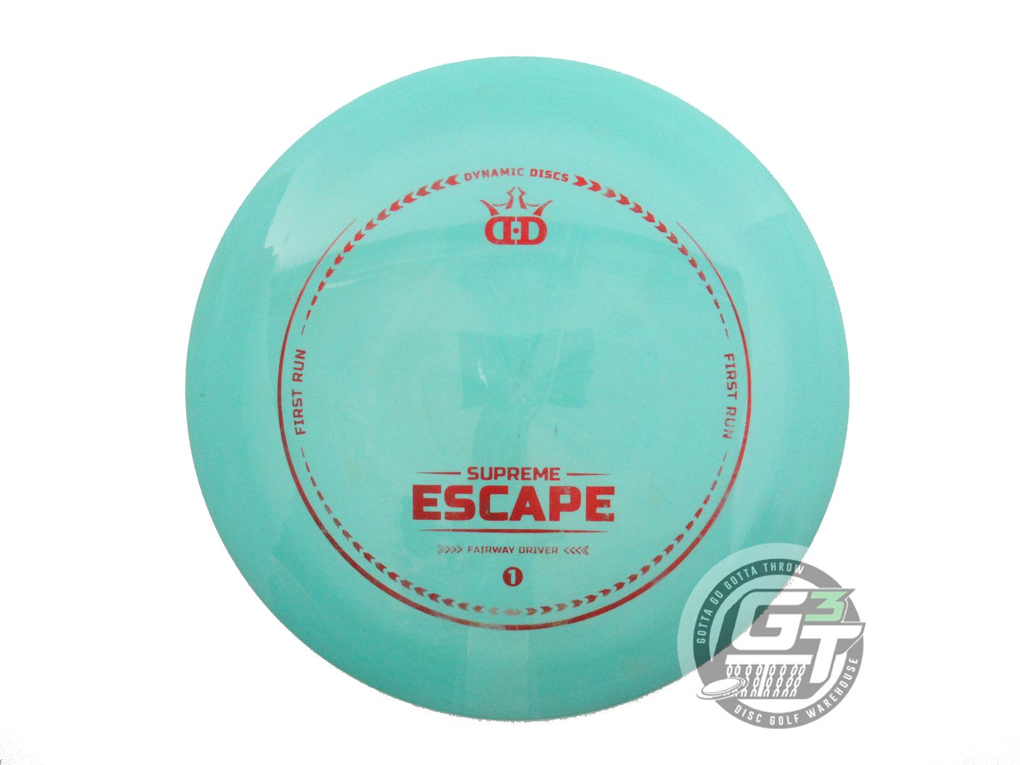 USED Dynamic Discs FIRST RUN Supreme Escape 174g Seafoam Red Foil Driver Disc