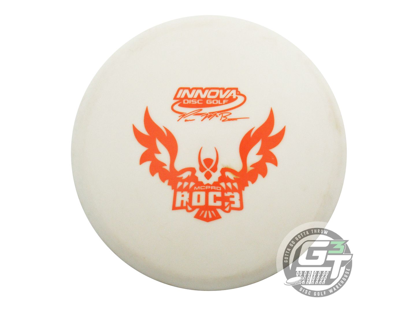 USED Innova [McBETH] Glow Pro Roc3 176g Ivory Orange Stamp Midrange Disc