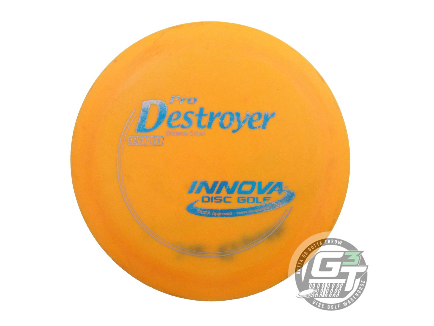 USED Innova Pro Destroyer 172g Orange Blue Foil Distance Driver Golf Disc