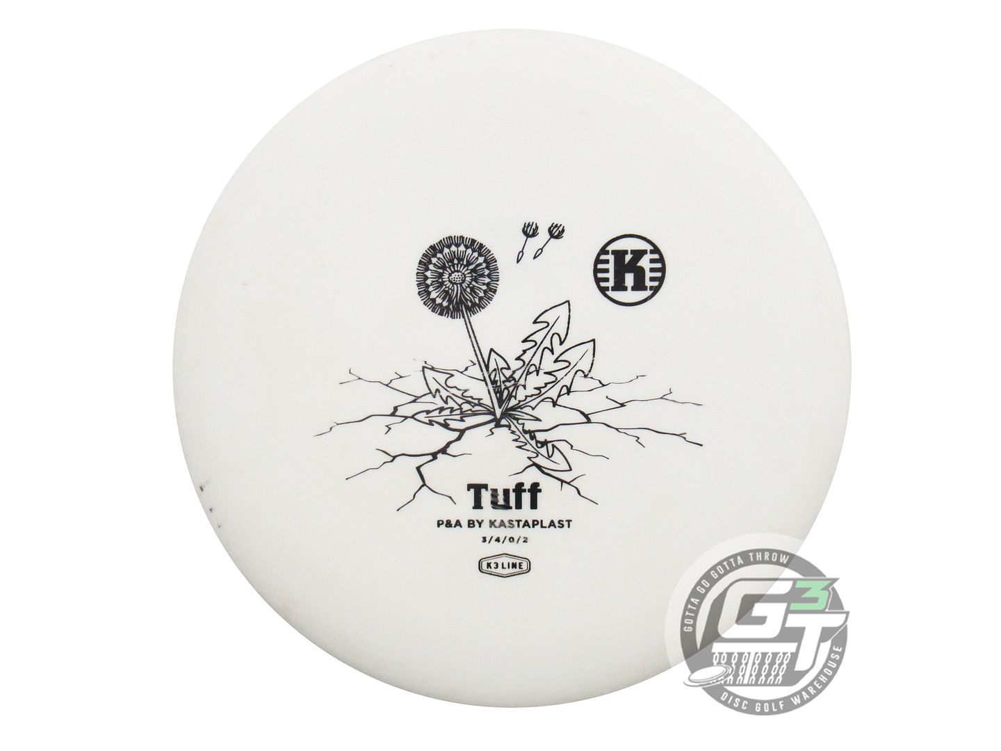 USED Kastaplast K3 Tuff 174g White Black Stamp Putter Golf Disc